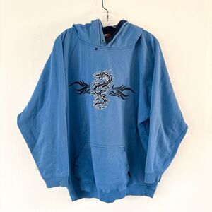 Vintage Top Heavy Hoodie 90S Y2K Size XL Dragon Tiger Grunge JNCO Skater VTG
